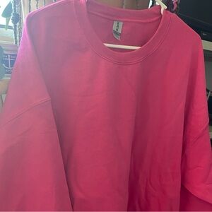Brand New Gildan Pink crew sweatshirt